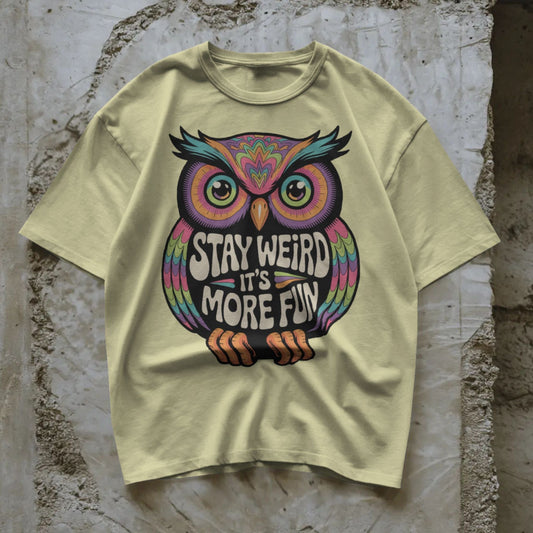 Stay Weird Colorful Owl
